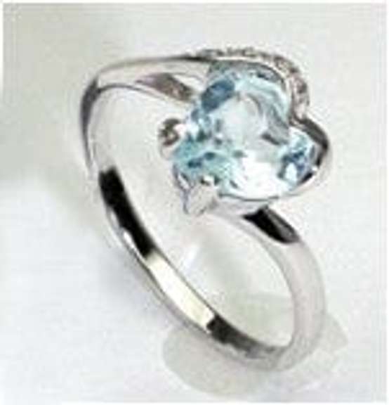 1.61 CT BABY SWISS BLUE TOPAZ SILVER RING