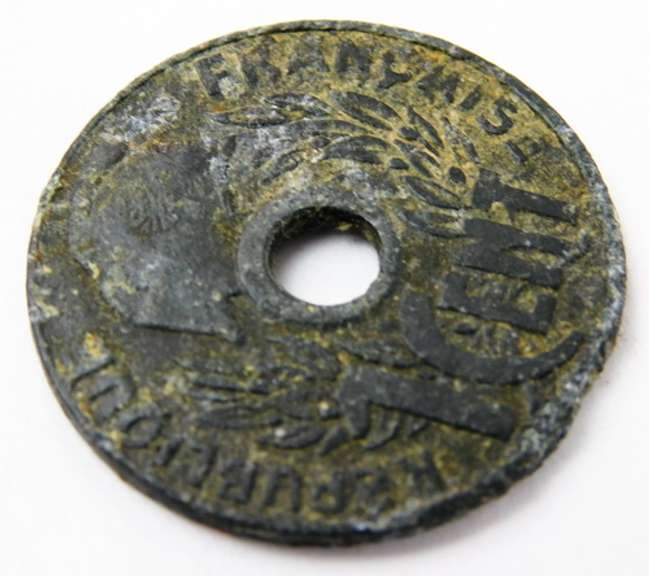Republique of Franmis Ancient Holed Coin
