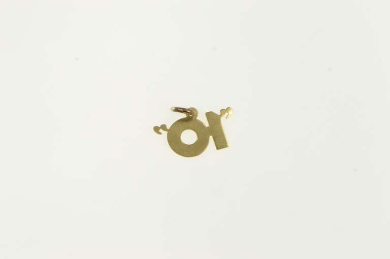14K Yellow Gold 10 Number Ten Good Luck Perfect Score Charm/Pendant