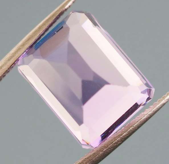 Bright violet 5.07ct emerald cut Amethyst