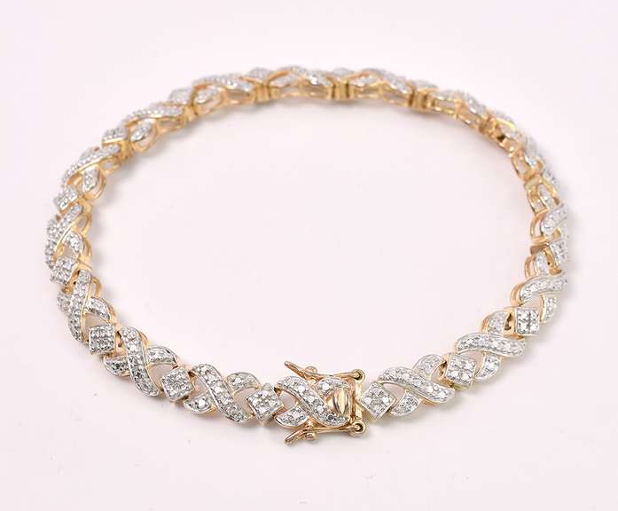 Vermeil X's And O's Bracelet In Sterling Silver