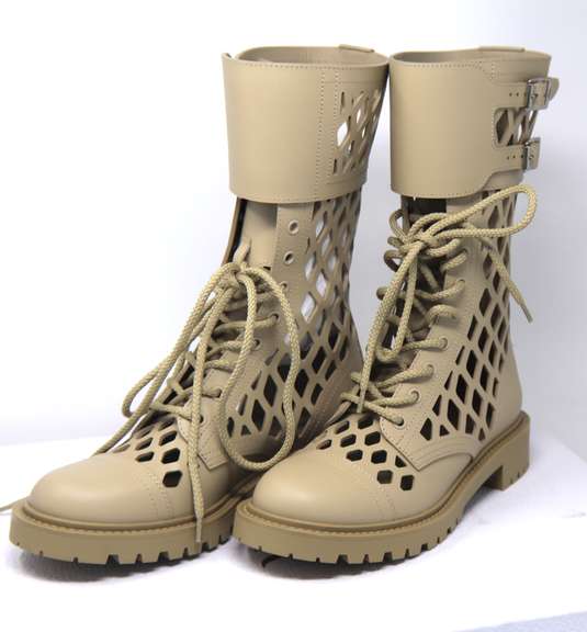 Brand New Christian Dior Laser Cut Combat boots