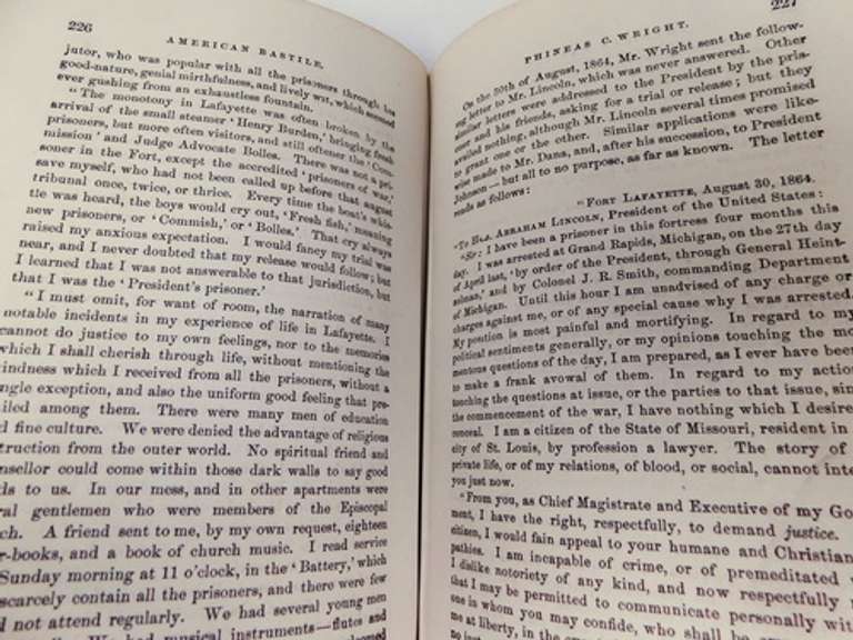 1884 American Bastille Antique Book
