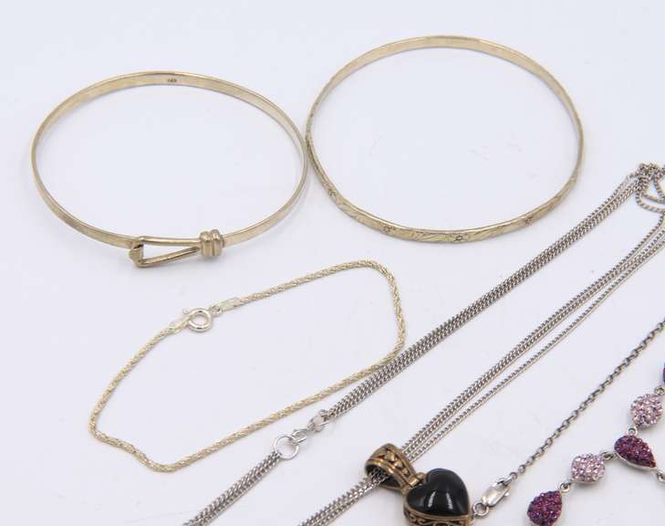 Group Lot of Vintage 925 Sterling Silver Jewelry