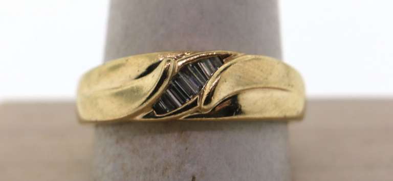 Exotic Channel Set Baguette Diamond 14k Gold Ring