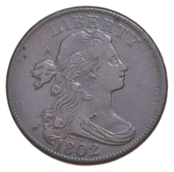 1802 Draped Bust Large Cent - S.241 - No Stems