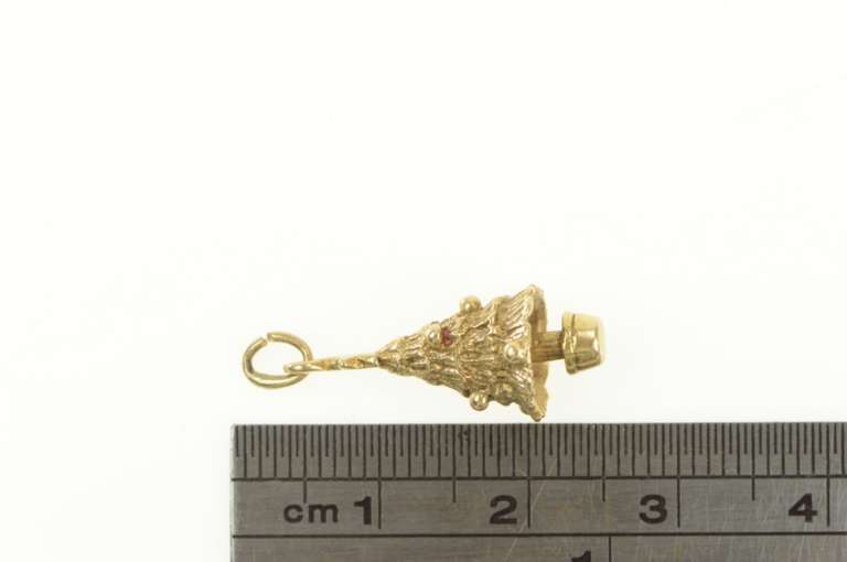 14K Yellow Gold 3D Christmas Tree Holiday Trad. Symbol Charm/Pendant