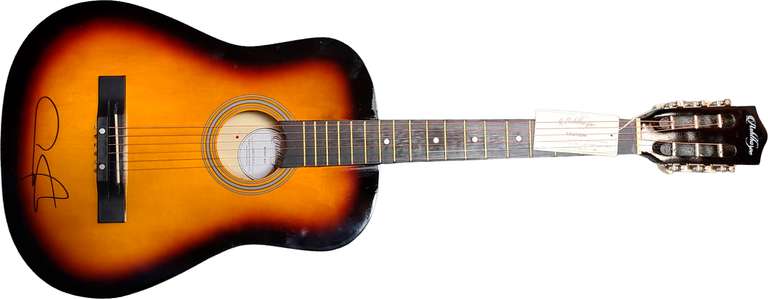 Carlos Santana Autographed Tobacco Sunburst Ashthorpe Acoustic Guitar ACOA