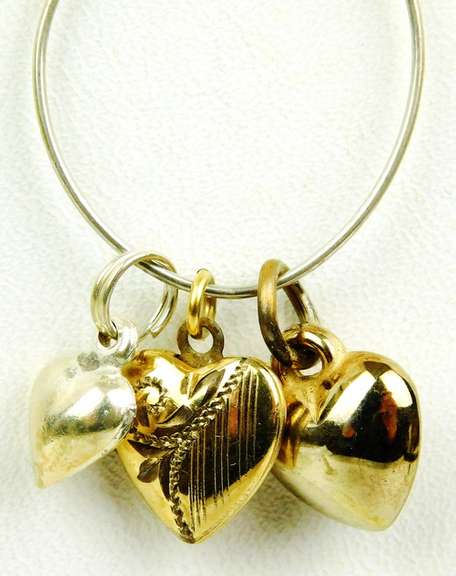 Vintage Sterling Heart Charm Holder Necklace