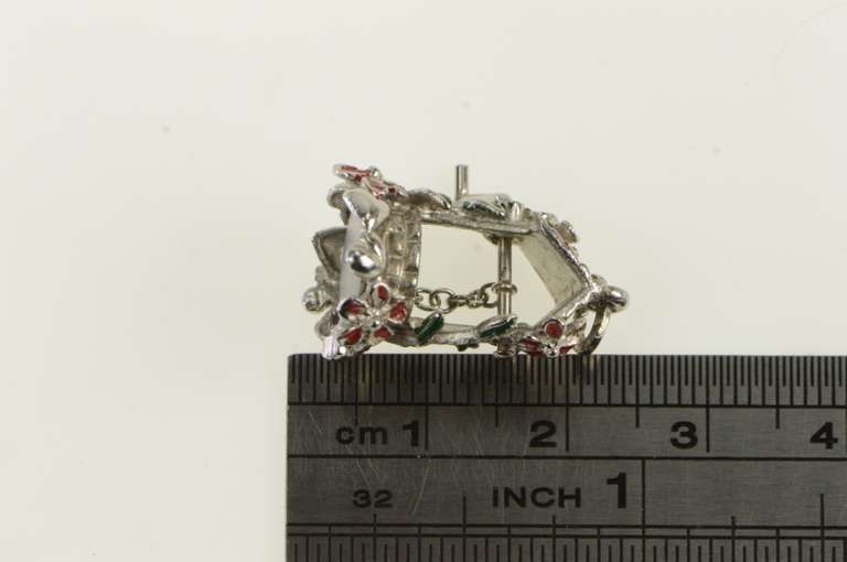 Sterling Silver 3D Articulated Heart Wishing Well Love Charm/Pendant