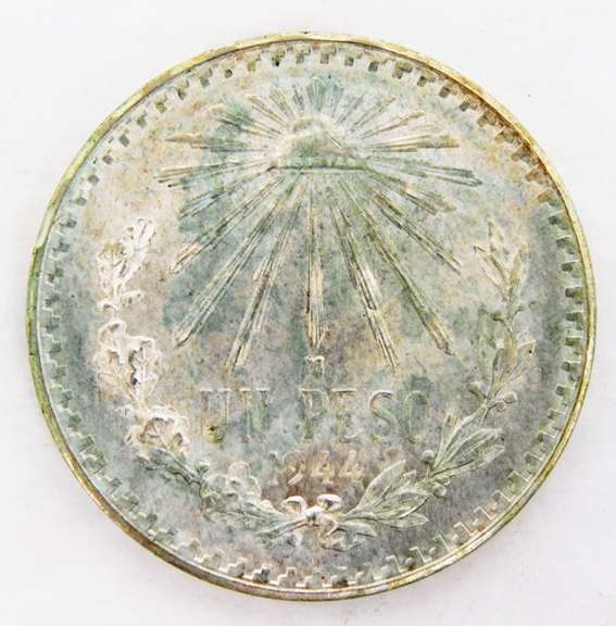 1944 Mexico Un Peso Coin