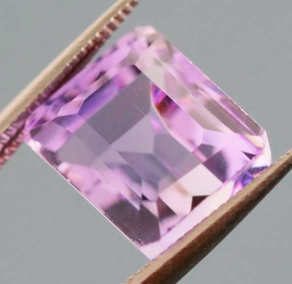 Bright violet 5.07ct emerald cut Amethyst