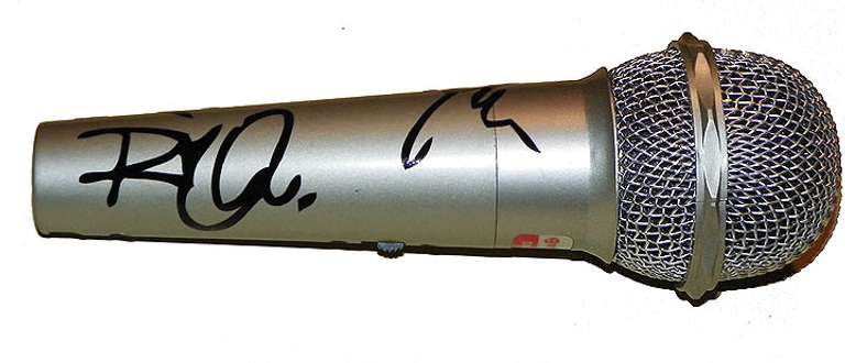 Led Zeppelin Autographed Facsimile Signed Microphone