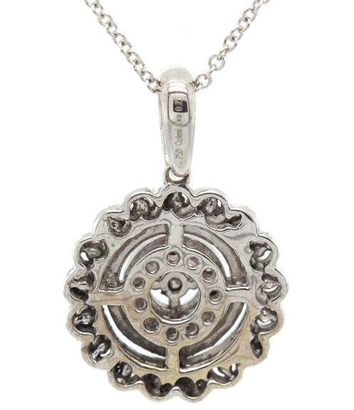 Golesi Oro 0.23ctw Diamond Mandala Pendant Necklace in 18K