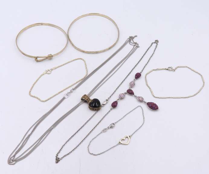 Group Lot of Vintage 925 Sterling Silver Jewelry