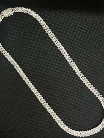 STUNNING 17.00 CARAT DIAMOND MIAMI CUBAN LINK SOLID GOLD CHAIN