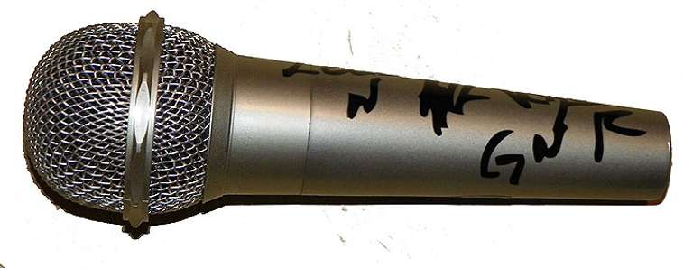 Guns N Roses Autographed Facsimile Signed Microphone