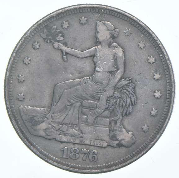 1876 Seated Liberty Trade Dollar Snuff Box
