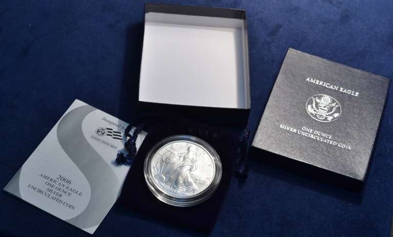 2006 Burnished Silver Eagle In OGP