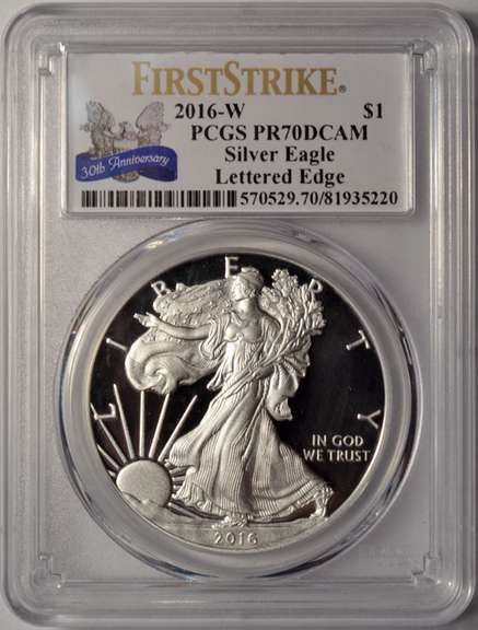 2016-W Proof American Silver Eagle PCGS PR70DCAM FirstStrike Lettered Edge