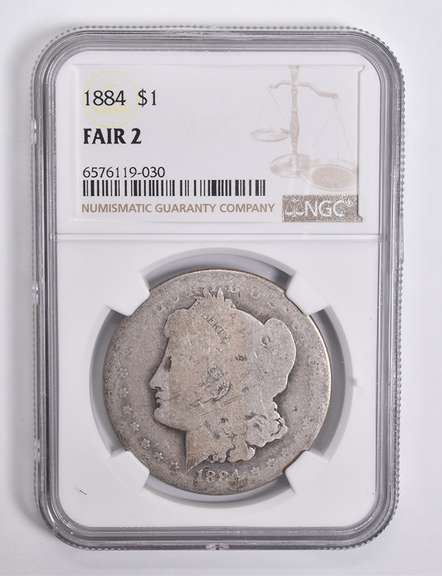 FAIR 2 1884 Morgan Silver Dollar NGC Lowball Low Ball