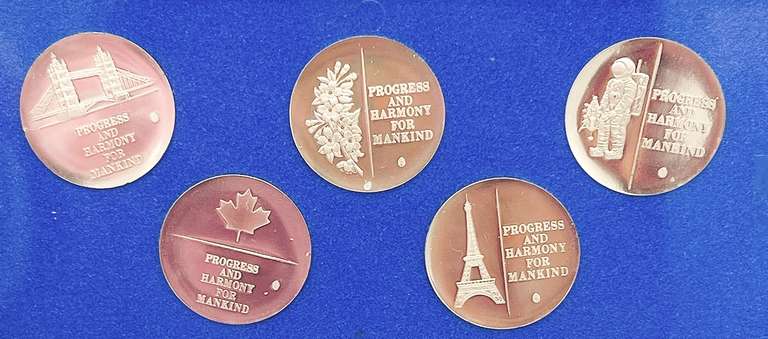Collection of 5 silver Canadian coins