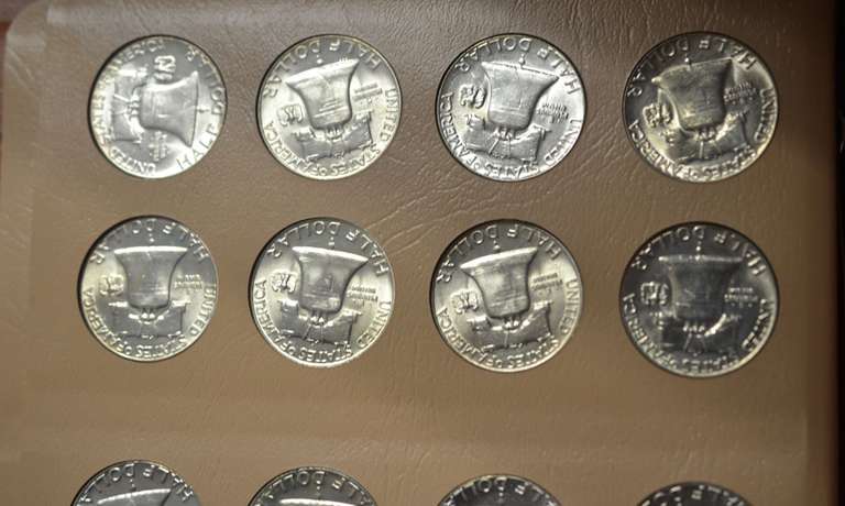Complete 1948-1963 Franklin Half Dollar Dansco Album