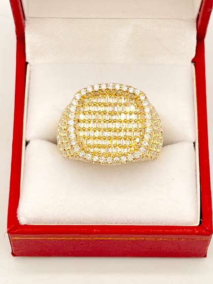 4.50 CARAT DIAMOND RING IN 10KT SOLID YELLOW GOLD