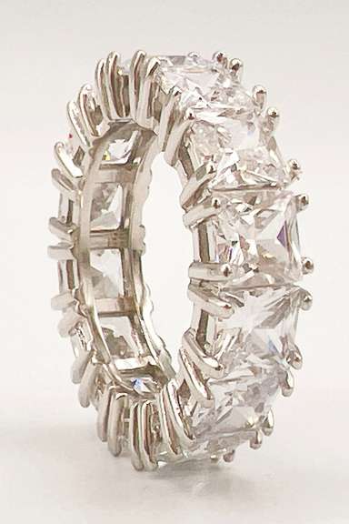 Stunning White Sapphire Eternity Band Ring