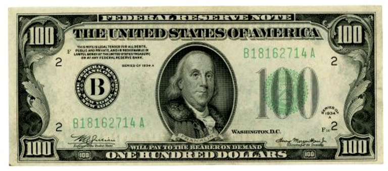 1934-A $100 US Federal Reserve Note