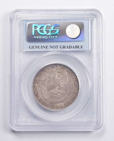 Genuine 1827 Capped Bust Half Dollar Square Base 2 PCGS