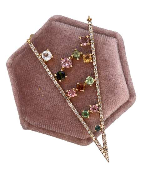 ABSOLUTELY GORGEOUS 14KT SOLID YELLOW GOLD, MULTI SAPPHIRE, & DIAMOND NECKLACE