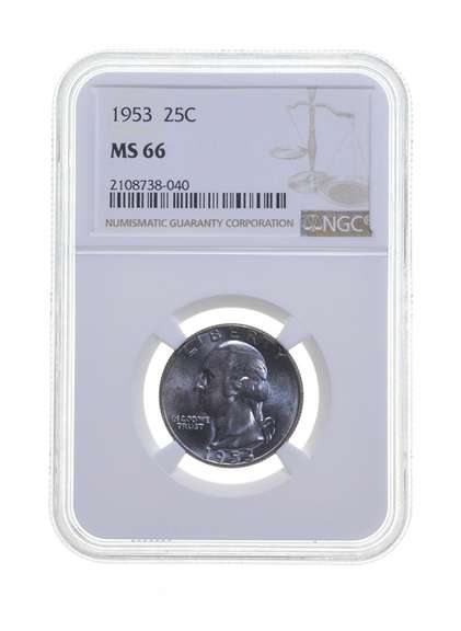 MS66 1953 Washington Quarter - Graded NGC