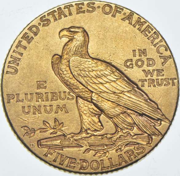 1911-D $5 Indian Head Gold Half Eagle