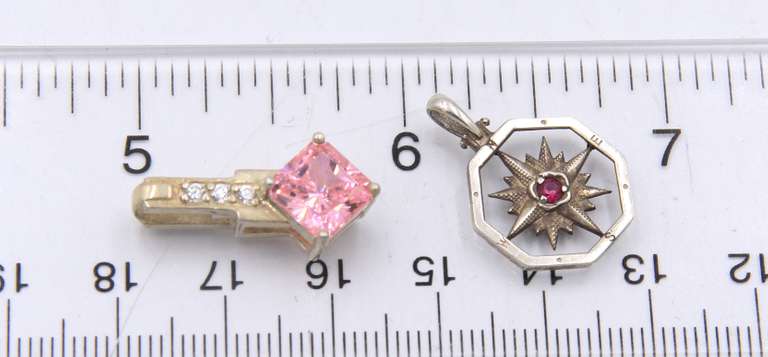 Group Lot of Vintage 925 Sterling Silver Pendants