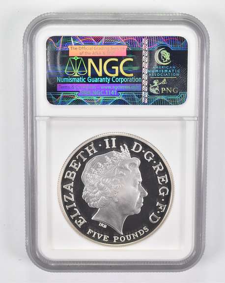 PF70 UCAM 2012 Great Britain 5 Pounds Silver Olympics Piefort NGC
