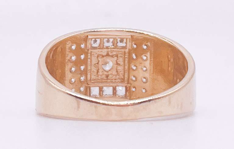 14kt Solid Yellow Gold Men's Ring