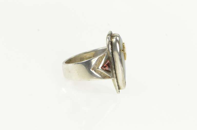 Sterling Silver Victoria Adams Ntv. American Mother of Pearl Ring