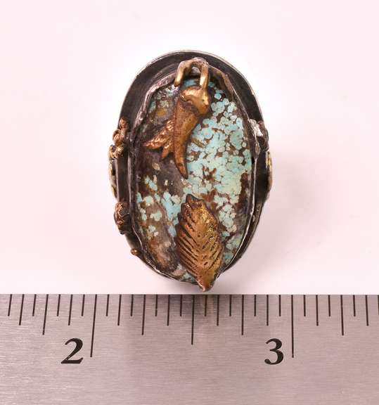 Precious 15.87CTS Turquoise Ring in Sterling Silver