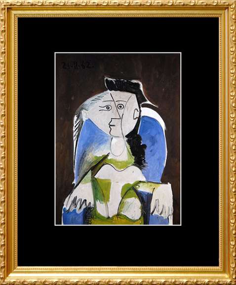 Pablo Picasso, Seated Woman In A Blue Armchair