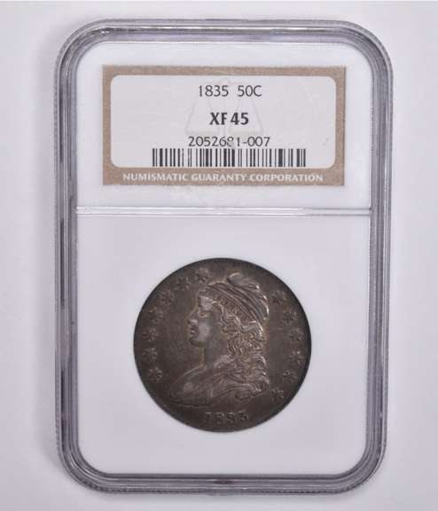 XF45 1835 Capped Bust Half Dollar NGC