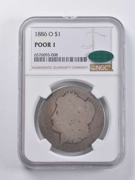 Poor 1 1886-O Morgan Silver Dollar CAC NGC