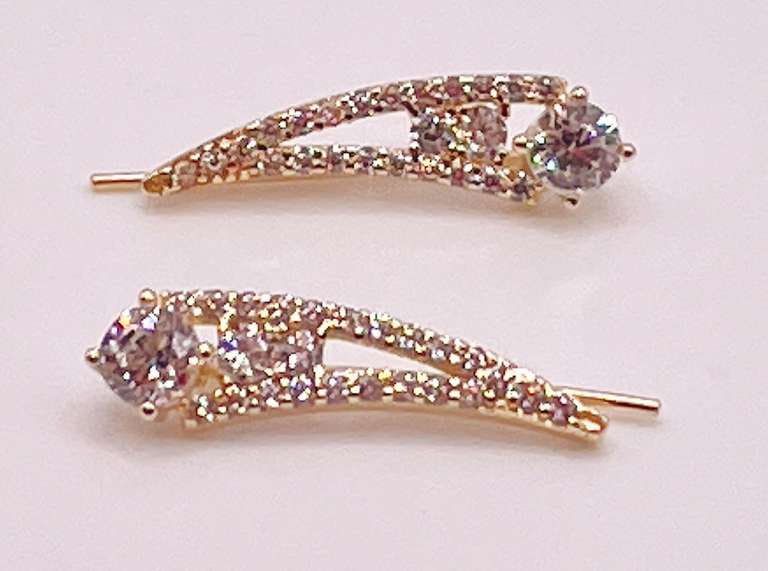 14kt Solid Yellow Gold & Diamond Earrings
