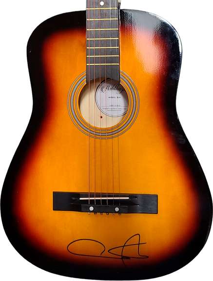 Carlos Santana Autographed Tobacco Sunburst Ashthorpe Acoustic Guitar ACOA