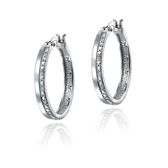 Diamond Hoop Earrings