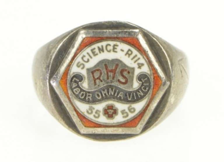 Sterling Silver Rosemont High School 1955-56 Montreal Class Ring