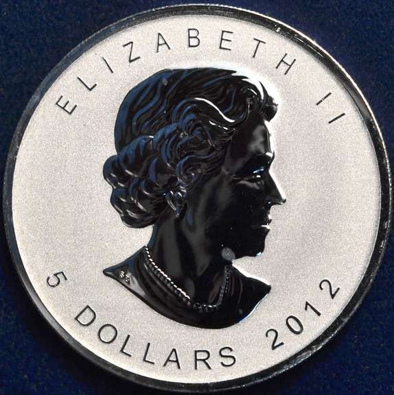 2012 Canadian Maple Leaf Reverse Proof Titanic Privy Mark BU 1 Ounce Silver
