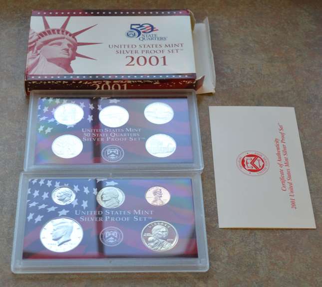 2001 US Silver Proof Set OGP