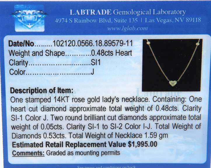 Charming 0.53ctw Heart and Round Diamond Bezel Set Station Necklace