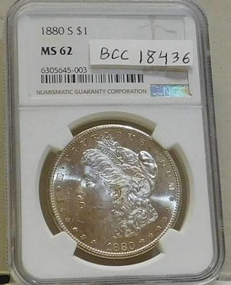1880-S Morgan Dol NGC MS-62